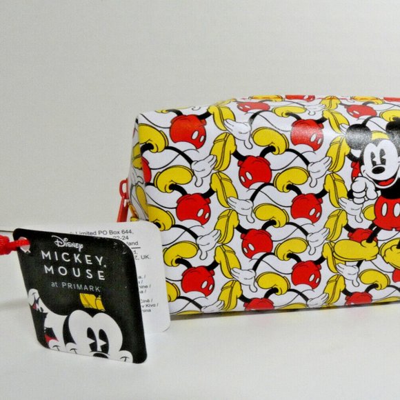 RARE Walking Mickey Mouse Cosmetic Bag Disney Pencil Travel Makeup Case L.E. NWT - Picture 2 of 10